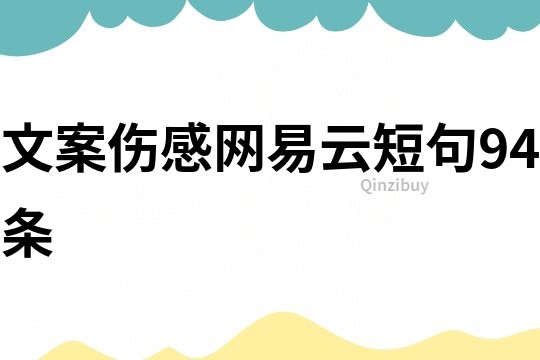 文案傷感網易云短句94條