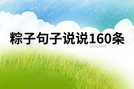 粽子句子說說160條