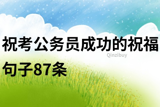 祝考公務員成功的祝福句子87條
