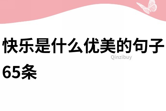 快樂是什么優美的句子65條