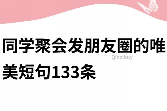 同學聚會發朋友圈的唯美短句133條