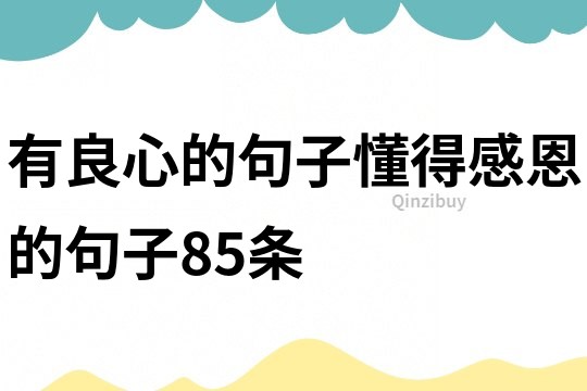 有良心的句子懂得感恩的句子85條