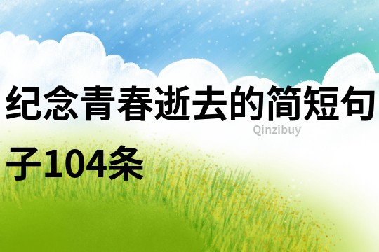 紀念青春逝去的簡短句子104條