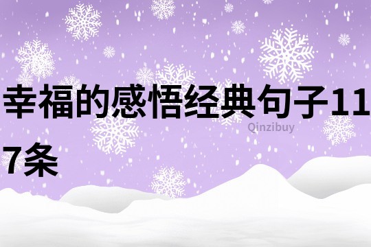 幸福的感悟經典句子117條