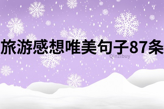 旅游感想唯美句子87條