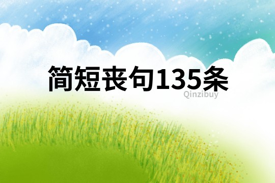 簡(jiǎn)短喪句135條