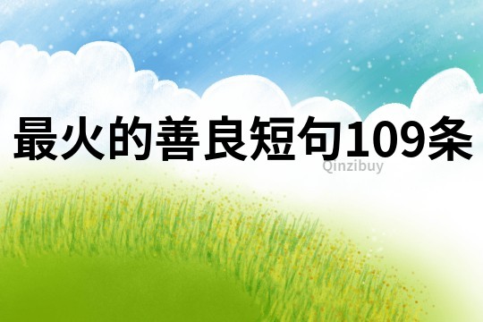 最火的善良短句109條
