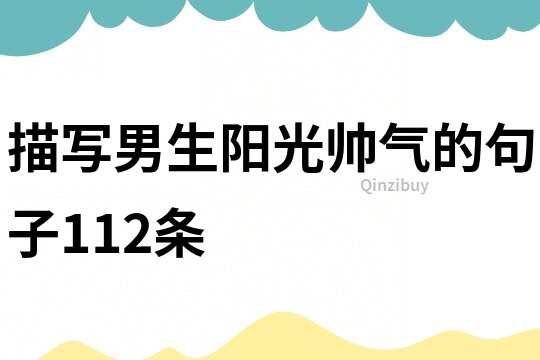 描寫男生陽光帥氣的句子112條