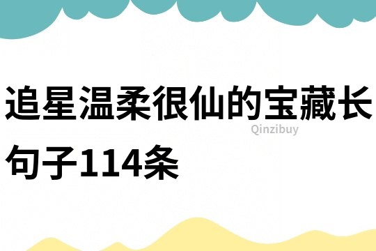 追星溫柔很仙的寶藏長句子114條