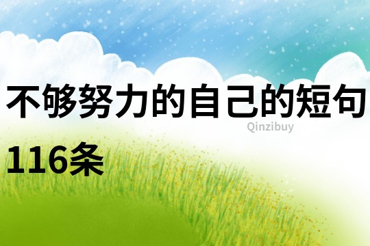 不夠努力的自己的短句116條
