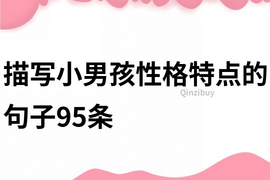 描寫(xiě)小男孩性格特點(diǎn)的句子95條