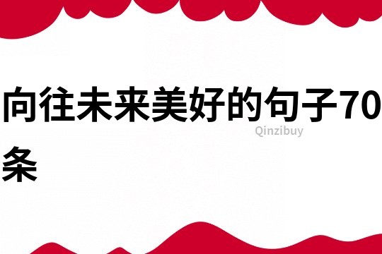 向往未來美好的句子70條
