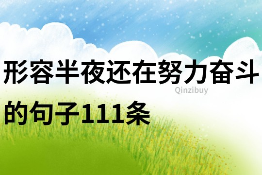 形容半夜還在努力奮斗的句子111條
