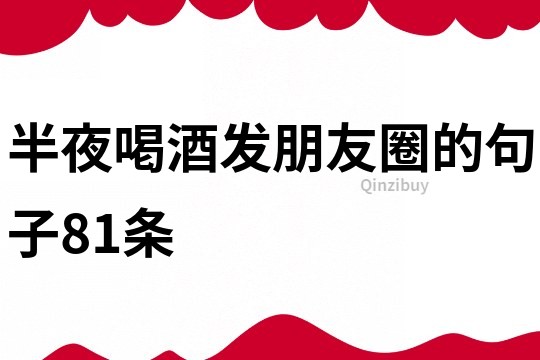 半夜喝酒發(fā)朋友圈的句子81條