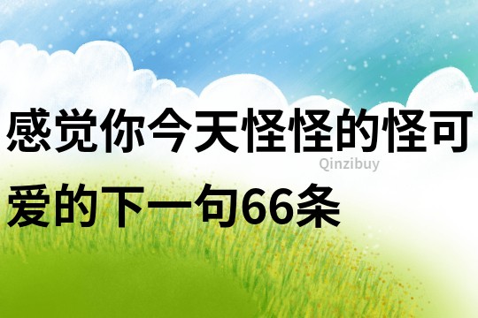 感覺你今天怪怪的,怪可愛的,下一句66條