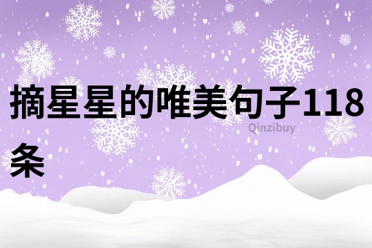 摘星星的唯美句子118條