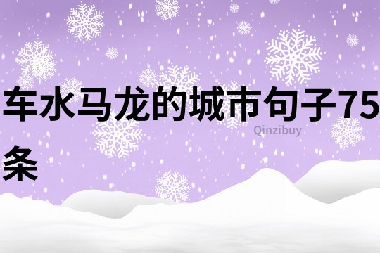 車水馬龍的城市句子75條