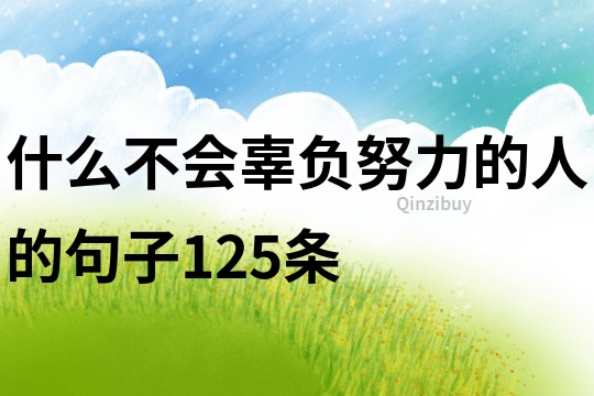 什么不會辜負努力的人的句子125條