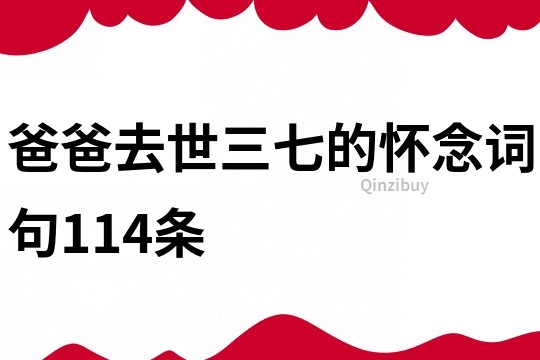 爸爸去世三七的懷念詞句114條