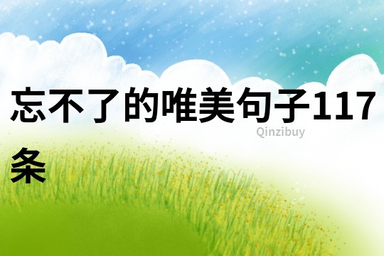 忘不了的唯美句子117條