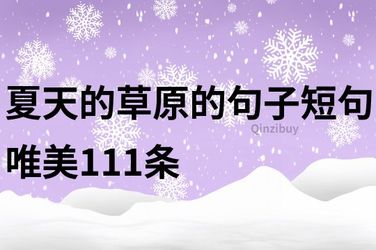 夏天的草原的句子短句唯美111條