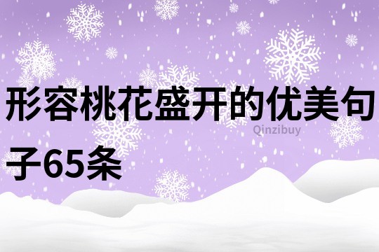 形容桃花盛開的優美句子65條