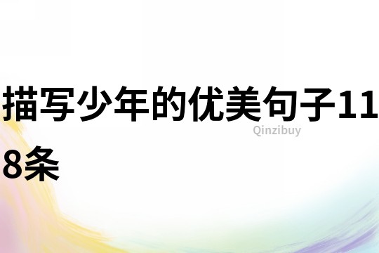 描寫少年的優美句子118條