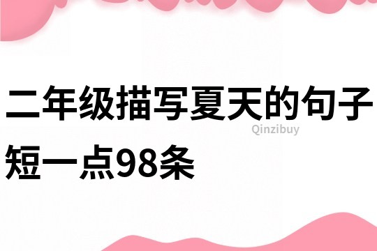 二年級描寫夏天的句子短一點98條