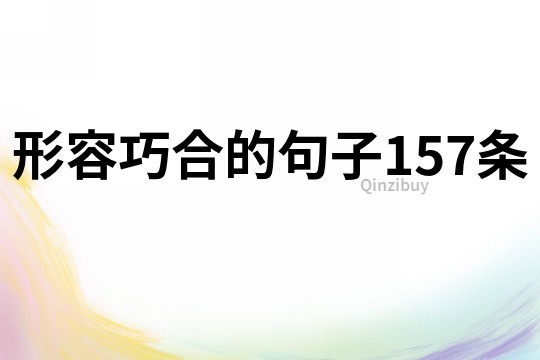 形容巧合的句子157條