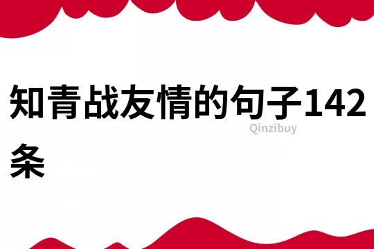 知青戰友情的句子142條