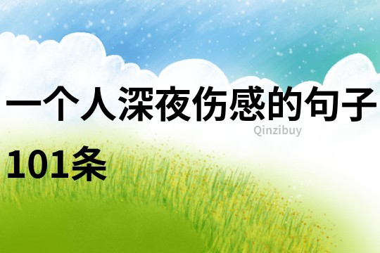 一個(gè)人深夜傷感的句子101條