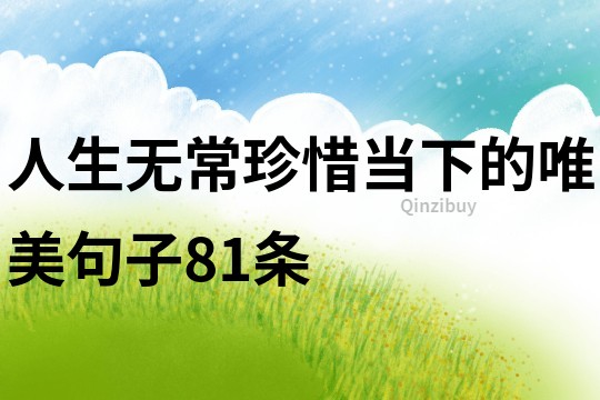 人生無常珍惜當下的唯美句子81條