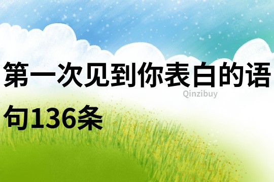 第一次見到你表白的語(yǔ)句136條