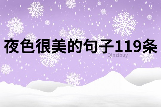 夜色很美的句子119條