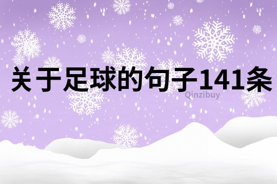 關于足球的句子141條