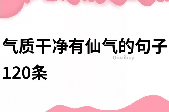 氣質(zhì)干凈有仙氣的句子120條
