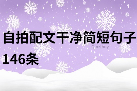 自拍配文干凈簡短句子146條