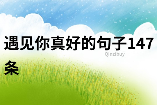 遇見你真好的句子147條