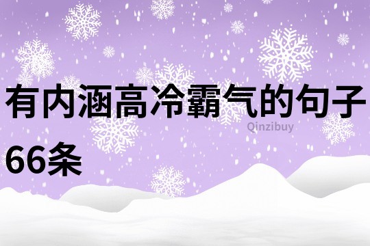 有內涵高冷霸氣的句子66條