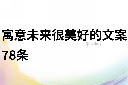 寓意未來很美好的文案78條