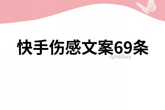 快手傷感文案69條