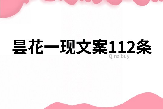 曇花一現文案112條