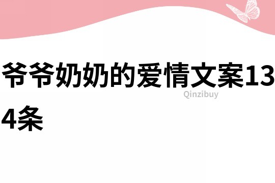 爺爺奶奶的愛情文案134條