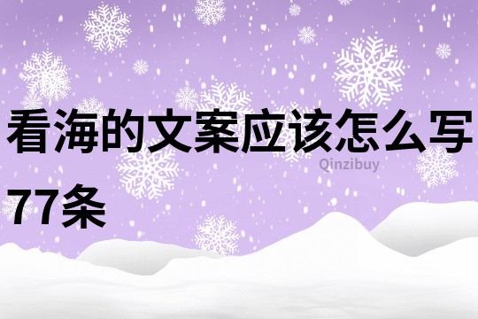 看海的文案應該怎么寫77條