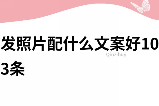 發照片配什么文案好103條