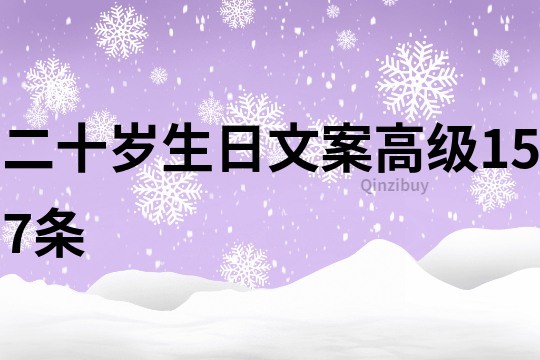 二十歲生日文案高級157條