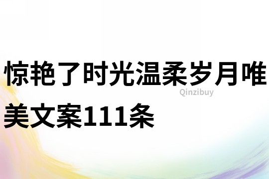 驚艷了時(shí)光溫柔歲月唯美文案111條
