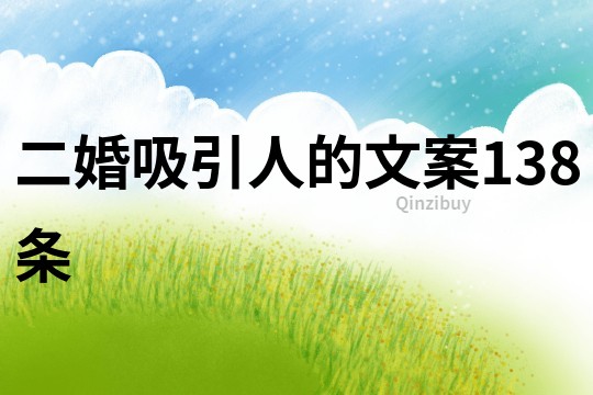 二婚吸引人的文案138條