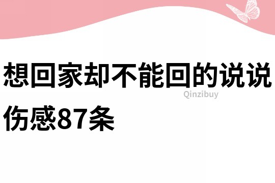 想回家卻不能回的說說傷感87條