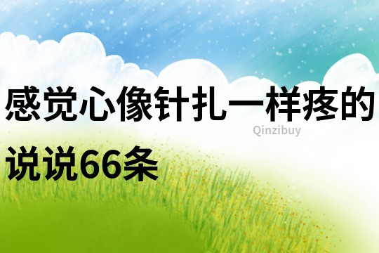 感覺心像針扎一樣疼的說說66條